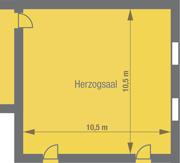 floor plan Herzog Hall at Stettenfels Castle