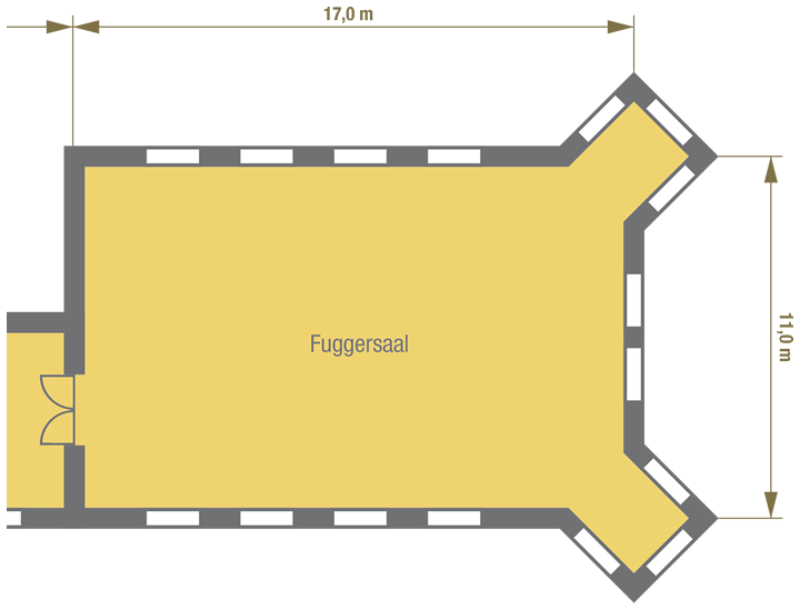 floor plan Fugger Hall at Stettenfels Castle