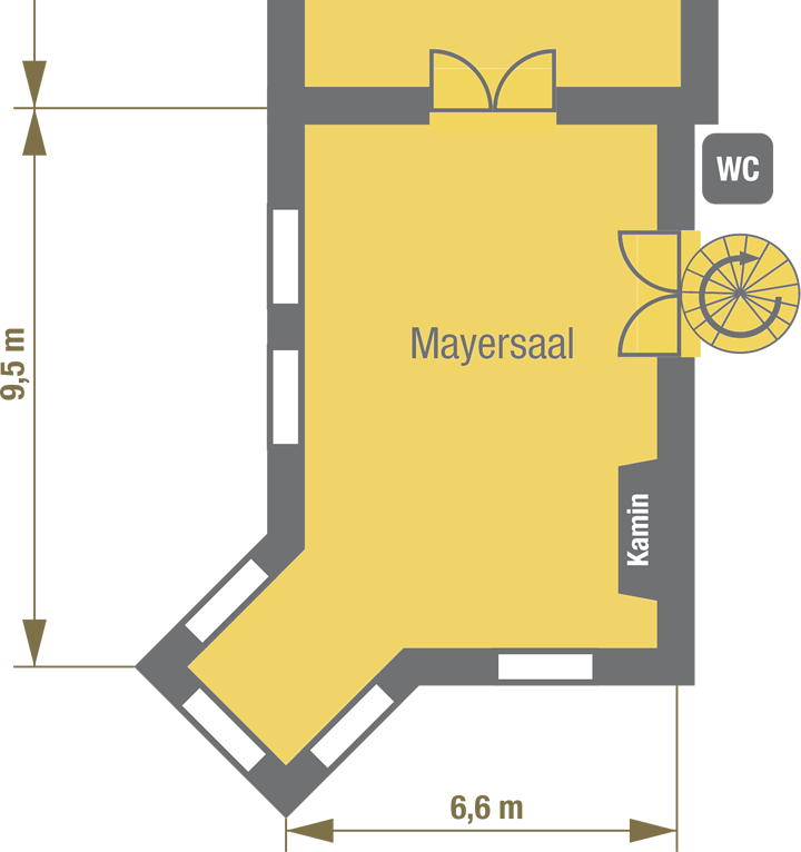 floor plan Mayer Hall at Stettenfels Castle
